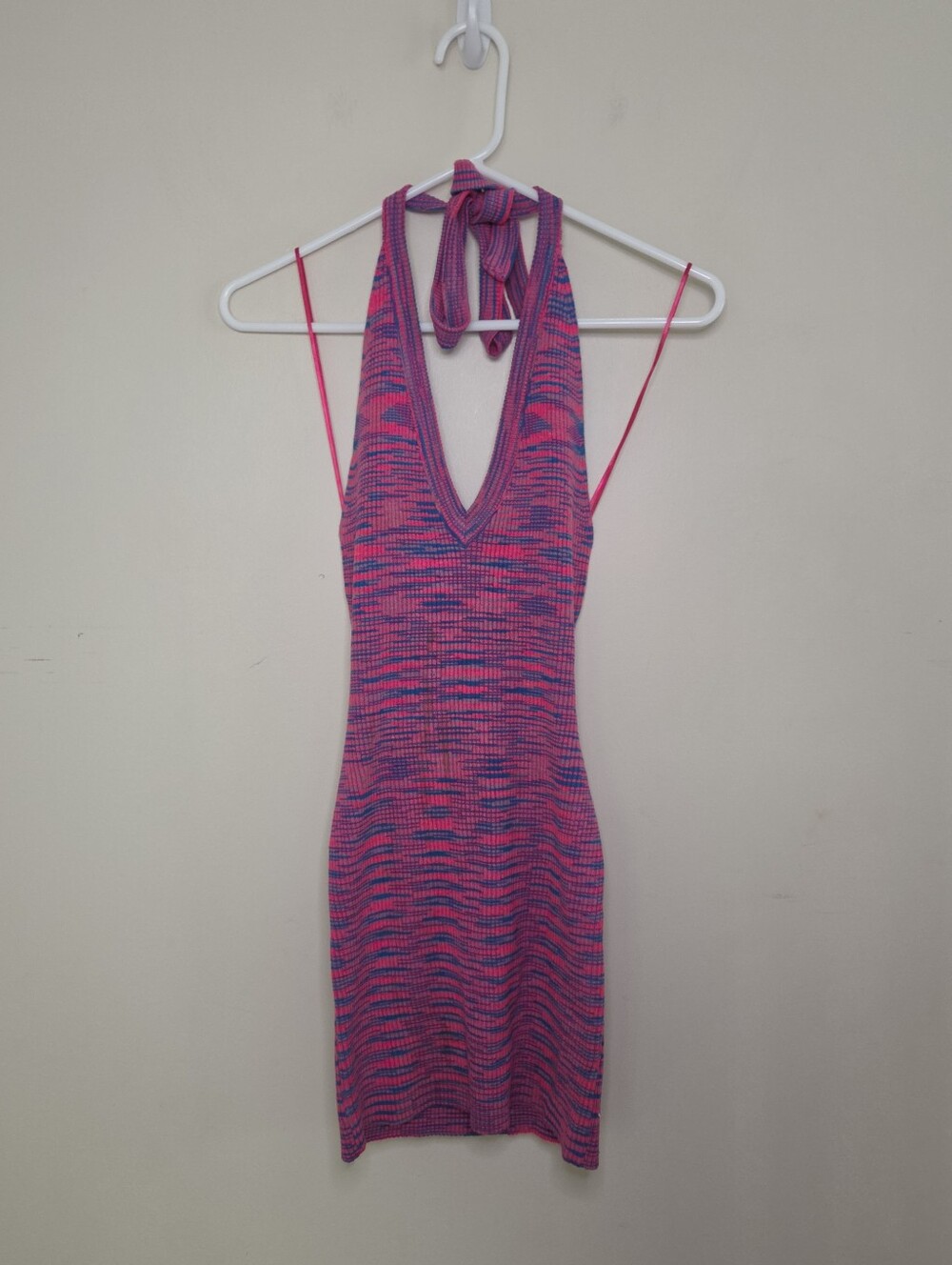 Women's Juniors The Vintage Shop Pink Halter Mini Dress Sz Small
